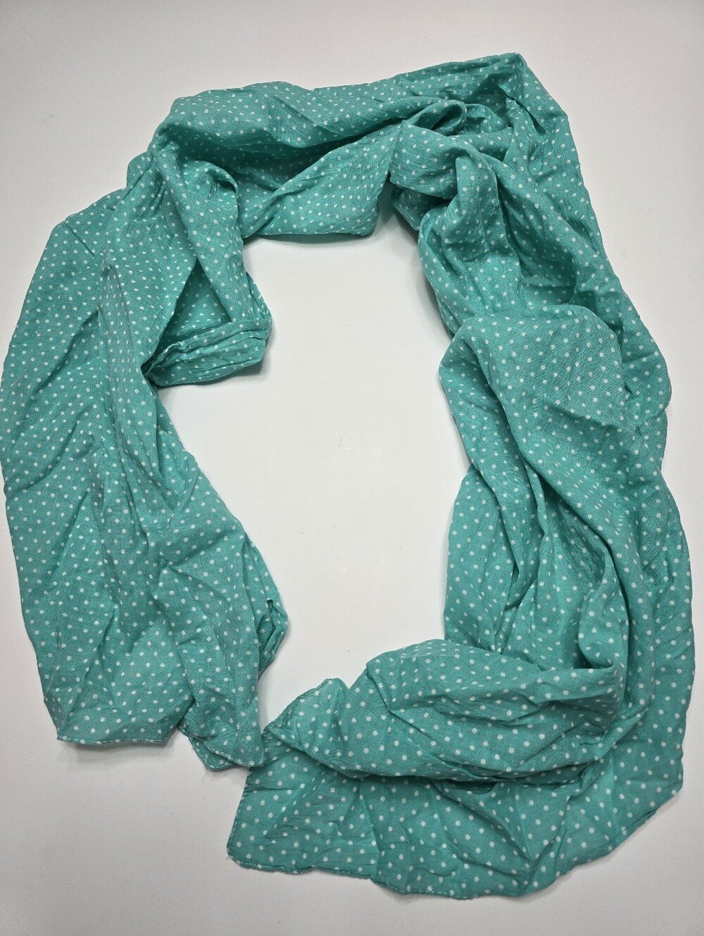 Lightweight Teal Polka Dot Scarf - Women Accessories